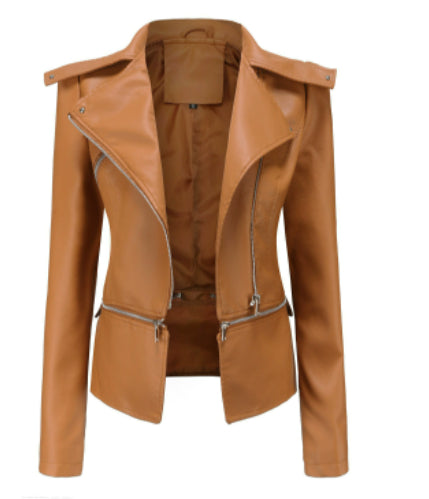 Chaqueta de Cuero para Mujer Desmontable Primavera Otoño - Image 10
