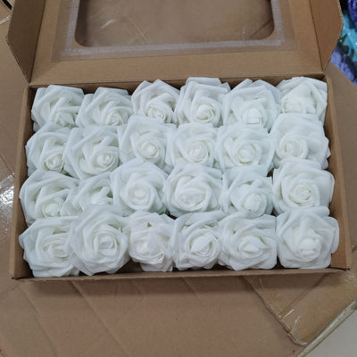 Rosas de Espuma PE con Tallo y Hojas - 25 Flores Decorativas para Bodas y San Valentín - Image 5