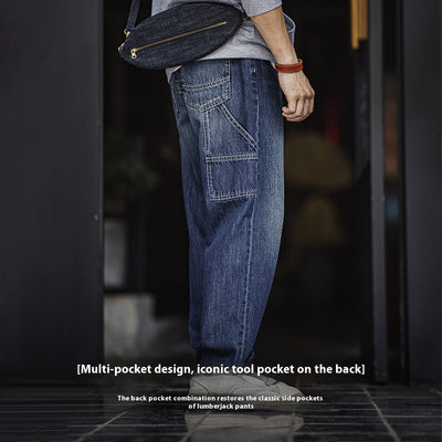 Pantalones Vaqueros Madden Workwear Retro Americano Blanco para Trabajo - Image 4