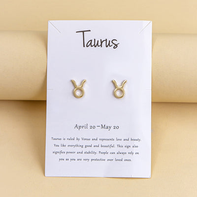 Aretes de los Doce Signos del Zodiaco en Oro y Plata - Image 22
