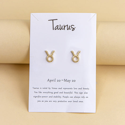 Aretes de los Doce Signos del Zodiaco en Oro y Plata - Image 22
