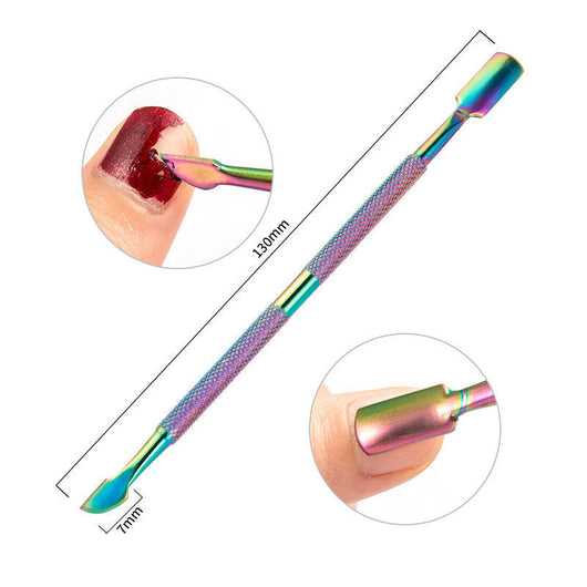 Empujador de Cutículas Doble Acero Inoxidable Titanio - Removedor Profesional de Piel Muerta - Image 11