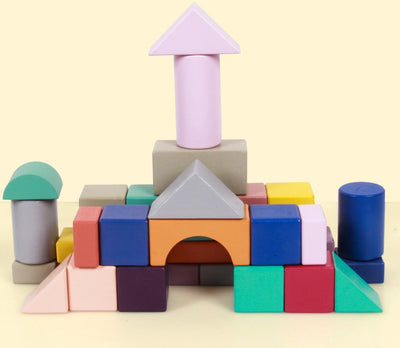 Bloques de Construcción en Madera de Haya para Juego Educativo