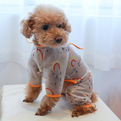Poncho Impermeable Arcoíris Transparente para Mascotas - Image 15