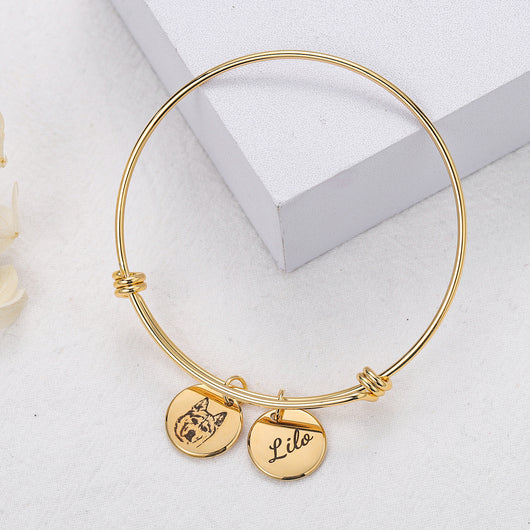 Pulsera Colgante Foto Mascota Disco Personalizado - Nombre Gatito - Image 16