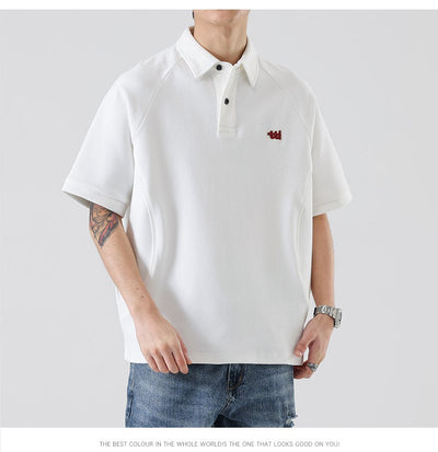Camiseta Holgada Retro Americana Bordada para Hombre - Image 15