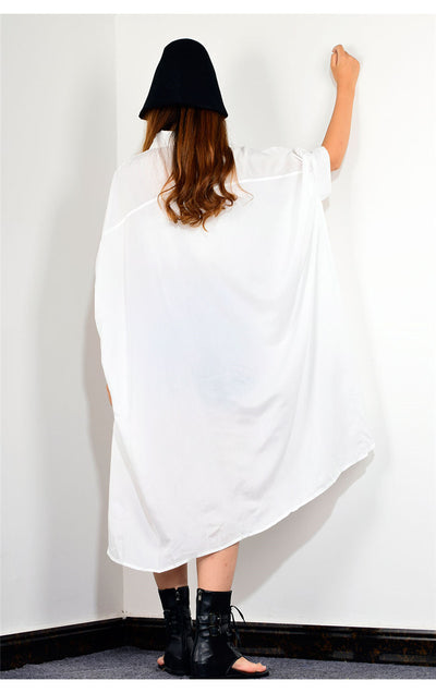 Camisa Casual Mujer con Parches de Moda - Manga Corta y Cuello Solapa - Image 11