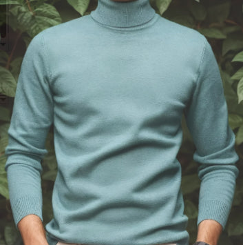 Suéter Cuello Alto Viscosa Hombre - Versátil y Suave - Image 13