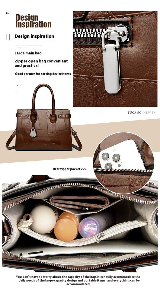 Bolsa Bandolera de Un Solo Hombro en Color Sólido con Cierre - Image 20