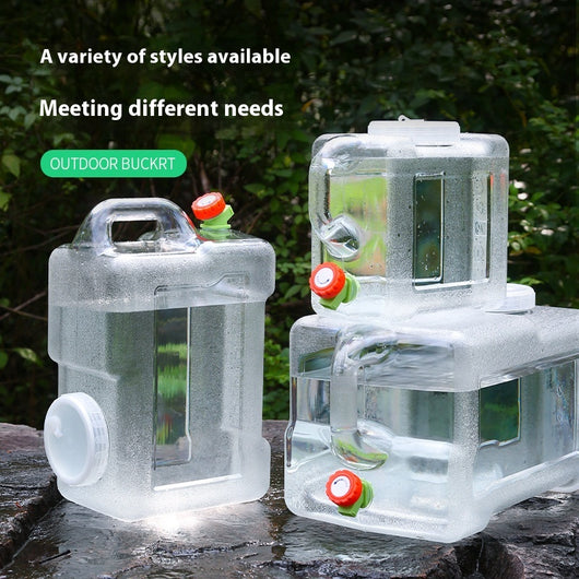 Cubo de Agua Portátil con Grifo para Camping y Viajes