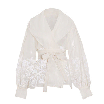 Blusa Vintage Estilo Francés Elegante para Mujer - Image 5