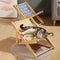 Árbol Rascador para Gatos de Madera Maciza - Reclinable 4 Estaciones