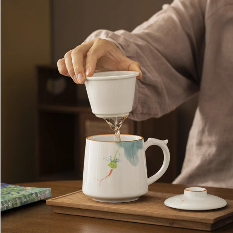 Taza Cerámica Artesanal de Gran Capacidad para Agua