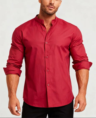 Camisa Casual para Adolescentes con Cuello Alzado