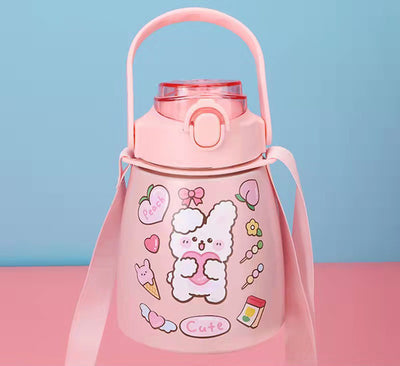 Vaso Infantil de Gran Capacidad con Pajita de Acero Inoxidable