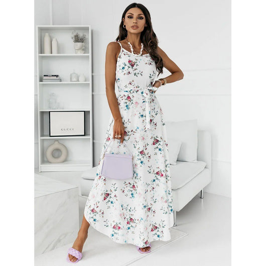 Vestido Estampado con Paneles de Tirantes y Dobladillo Irregular - Image 5