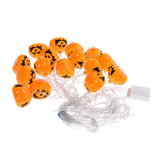 Cortina de Calabazas LED Luminosas para Halloween