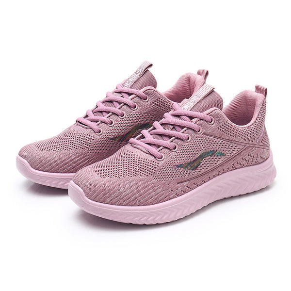 Zapatillas Running Tejidas Mujer con Suela Flexible y Amortiguación Suave