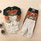 Conjunto Infantil de Dos Piezas con Cuello Redondo y Mangas Largas