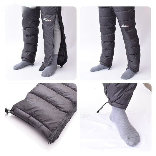 Pantalones de Esquí Aislados para Invierno - Relleno de Plumón Negro - Image 3