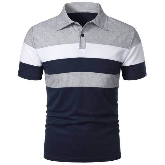 Camiseta Deportiva Hombre Rayas Pecho Contraste
