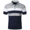 Men's Striped Chest Contrast Sports T-Shirt