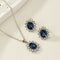 Conjunto de Aretes y Collar Girasol con Circones - Estilo Europeo y Americano