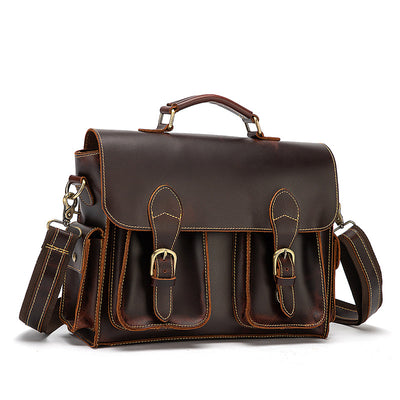 Bolso de Cuero Crazy Horse Vintage para Hombre - Piel de Res Premium - Image 3