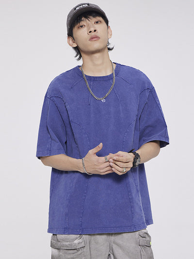 Playera Patchwork Lavado Americano de Manga Corta para Hombre - Image 12