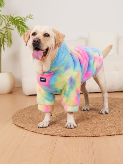 Suéter para Perro Tie-Dye Arcoíris con Patrón de Conejo - Image 20
