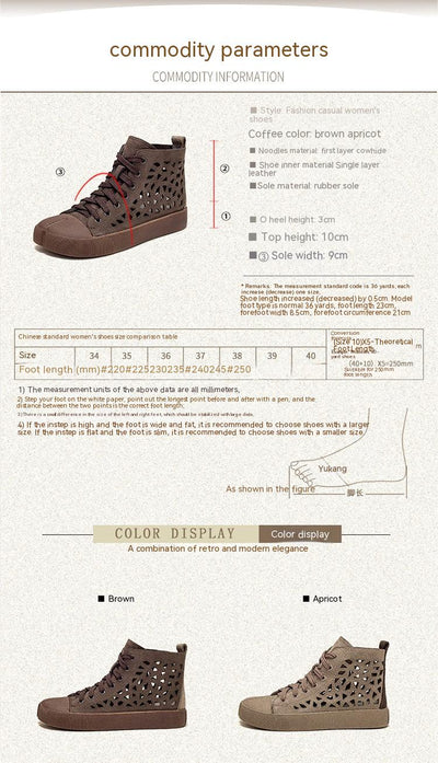 Botas Sandalias Británicas Retro de Cuero Genuino con Punta Cuadrada Hueca - Image 10