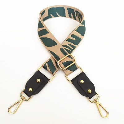 Correa Ajustable para Bolso Mensajero con Tejido Jacquard y Detalles en Cuero - Image 8