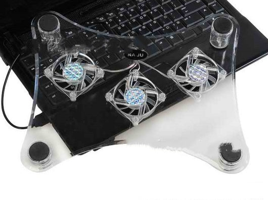 Refrigerador Portátil para Laptop con Tres Ventiladores de Cristal - Image 11