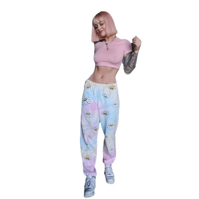 Pantalón Deportivo Casual con Estampado de Crisantemo - Image 10