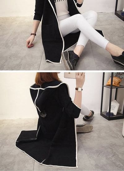 Abrigo Cardigan Trench de Largo Medio para Mujer - Image 17