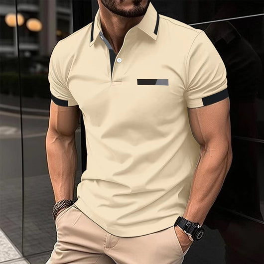 Polo Casual Hombre con Bolsillo Decorativo y Solapa - Camisa Business - Image 6