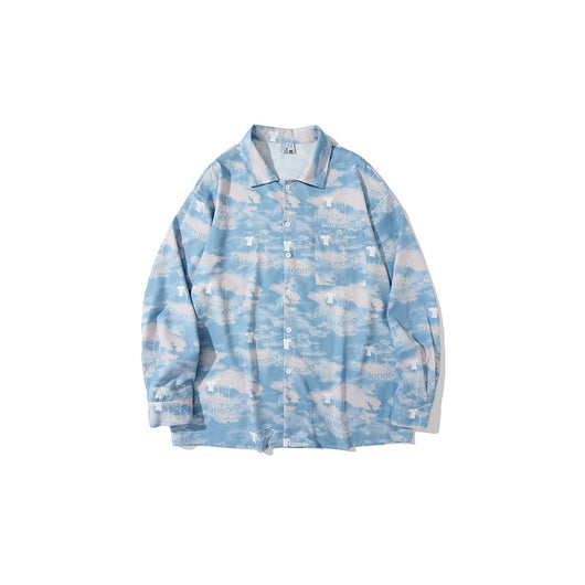 Camisa Retro Tie-dye Manga Larga para Hombre Tide Brand - Diseño Artístico - Image 5