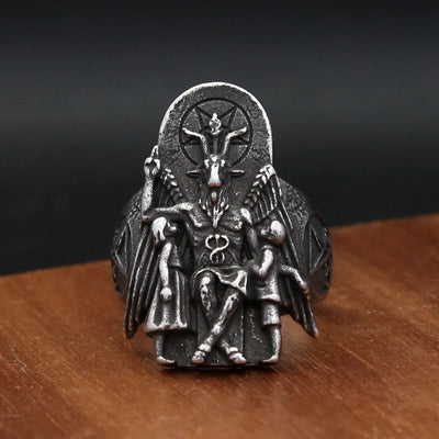 Anillo de Acero Inoxidable Estilo Punk para Hombre Steel Warrior
