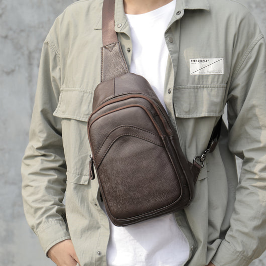 Bolso Bandolera de Cuero para Hombre - Diseño Deportivo y Casual - Image 6