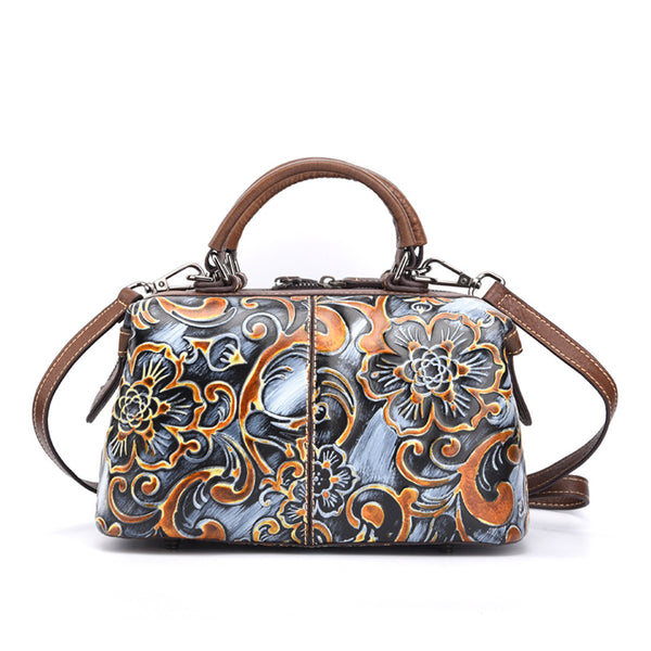 Bolso de Mano Personalizado en Cuero Genuino con Grabado Artesanal