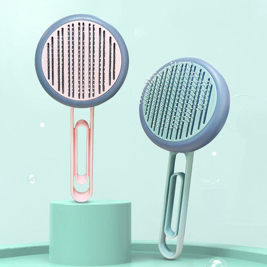 Peine Deslanador Automático de Acero Inoxidable para Mascotas