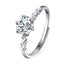 Platinum Diamond Ring Moissanite Ring D Color 1 Carat Opening 2 Style