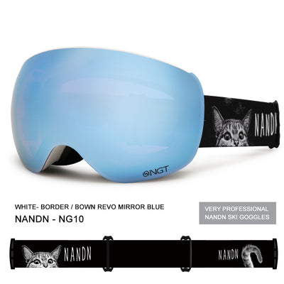 Gafas de Esquí Esféricas Doble Lente Anti-Empañamiento con Magnético para Hombre y Mujer - Image 10