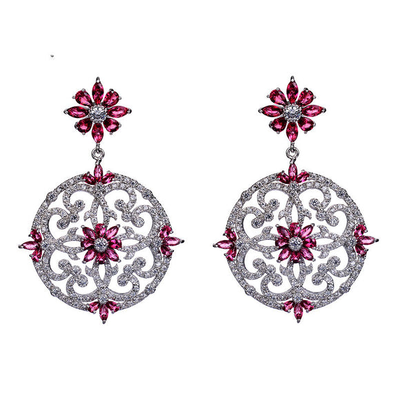 Aretes de Circonita Retro Exagerados - Diseño Vintage