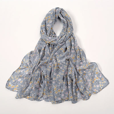 Pañuelo Ligero de Gasa Estampado Floral para Primavera y Verano - Image 19
