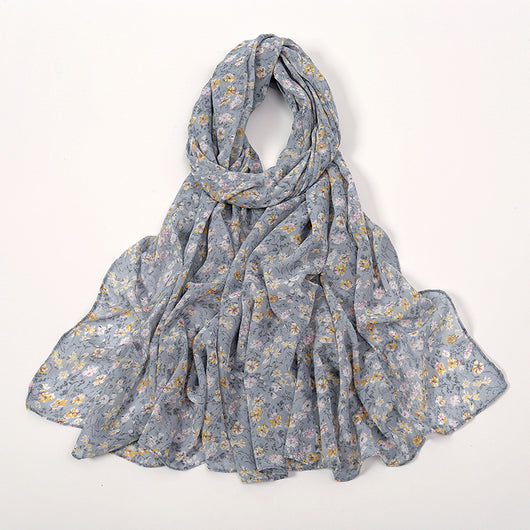 Pañuelo Ligero de Gasa Estampado Floral para Primavera y Verano - Image 19