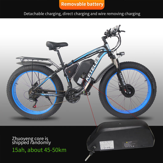 Bicicleta Eléctrica Dual Motor 21 Velocidades con Frenos de Aceite y Batería de Litio - Image 32