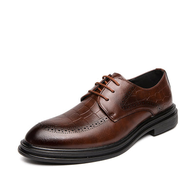 Zapatos Formales de Cuero Marrón con Punta Fina para Hombre - Image 2
