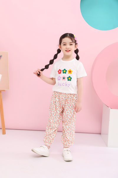 Playera Infantil con Estampado Floral de Manga Corta - Image 8