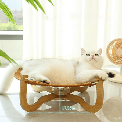 Cama Elevada de Ratán Tejido para Gatos y Perros - Cómoda Fresca Todo Año - Image 5
